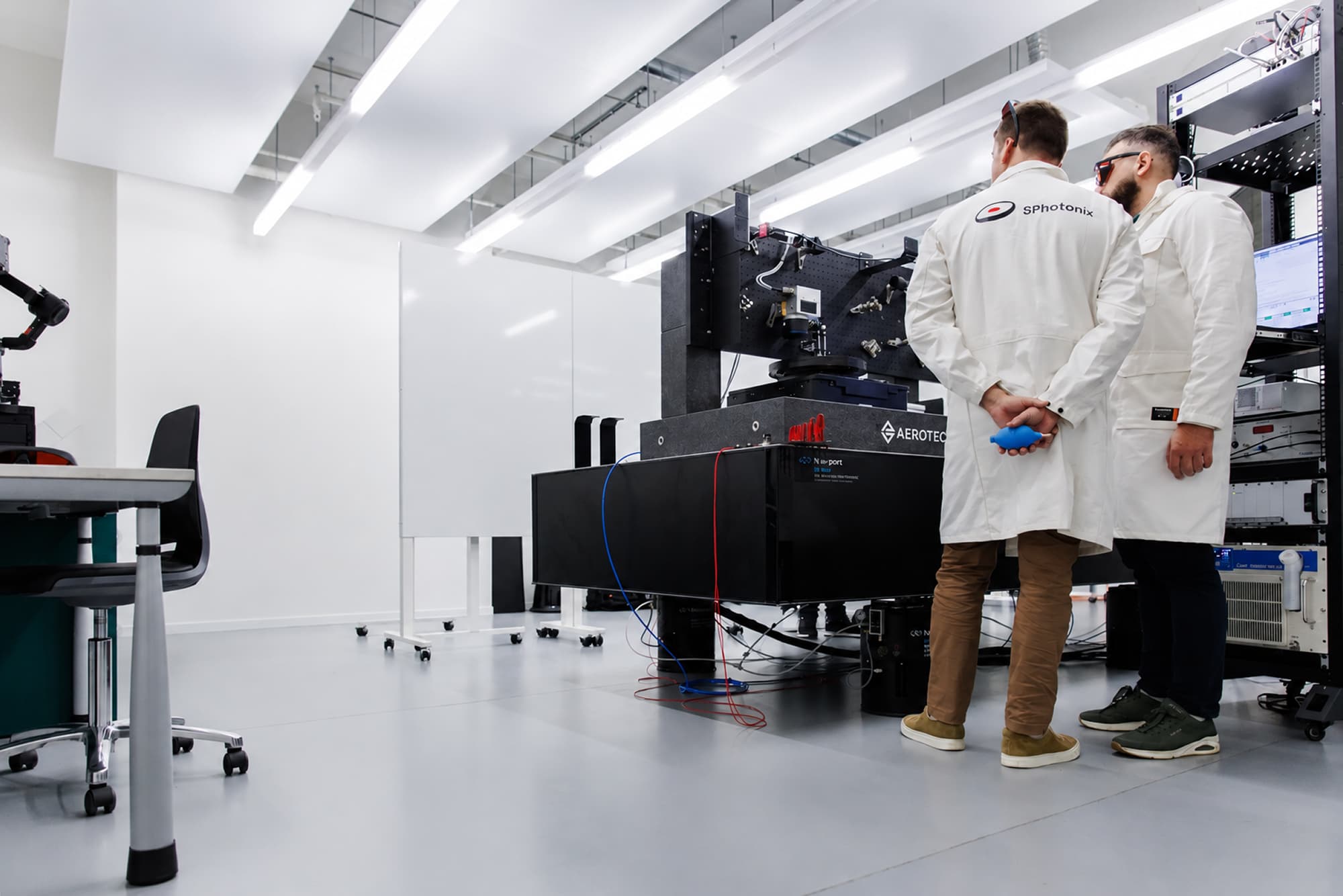 SPhotonix engineers at work in the lab