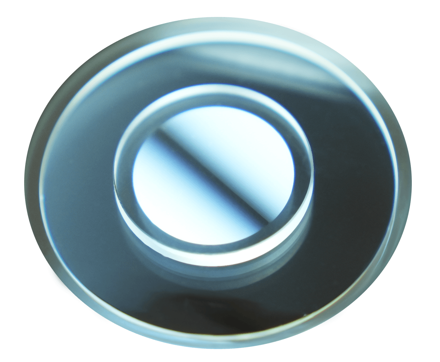 Single-substrate fused silica optic