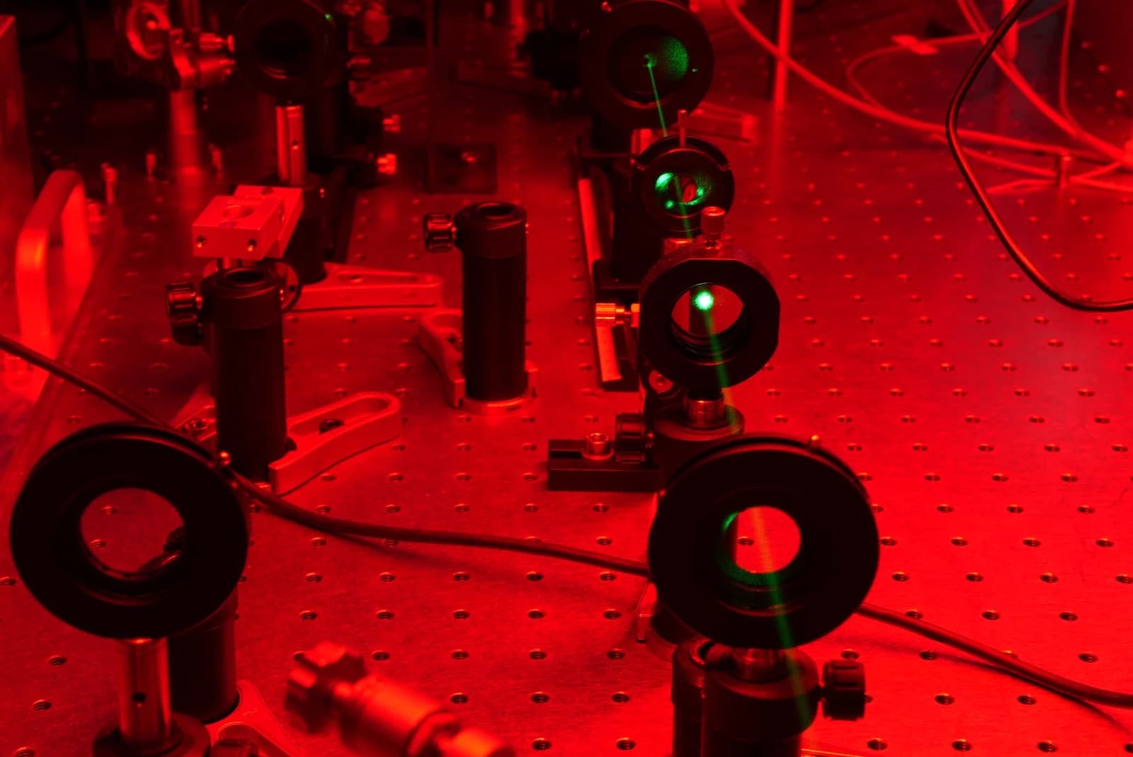 High-power laser bench under operation